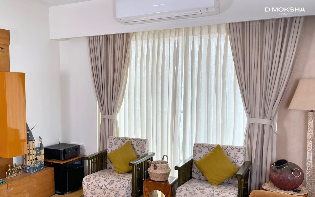 D'Moksha curtain installation at Lodha Bellagio, Powai